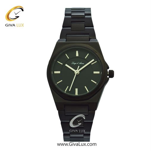 ساعت مچی اورجینال زنانه LdA | لوئیجی د آنا | Luigi d'Ana مشکی | مشکی| سبز یشمی تیره| کد رفرنس 2441